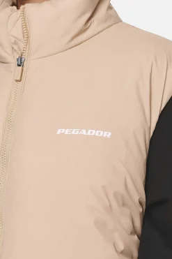 Pegador Vests|Wilton Cropped Oversized Vest Safari Sand