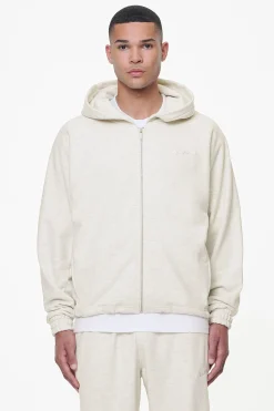 Pegador Hoodies|Zip Hoodies|Winds Terry Raglan Sweat Jacket Cream Melange