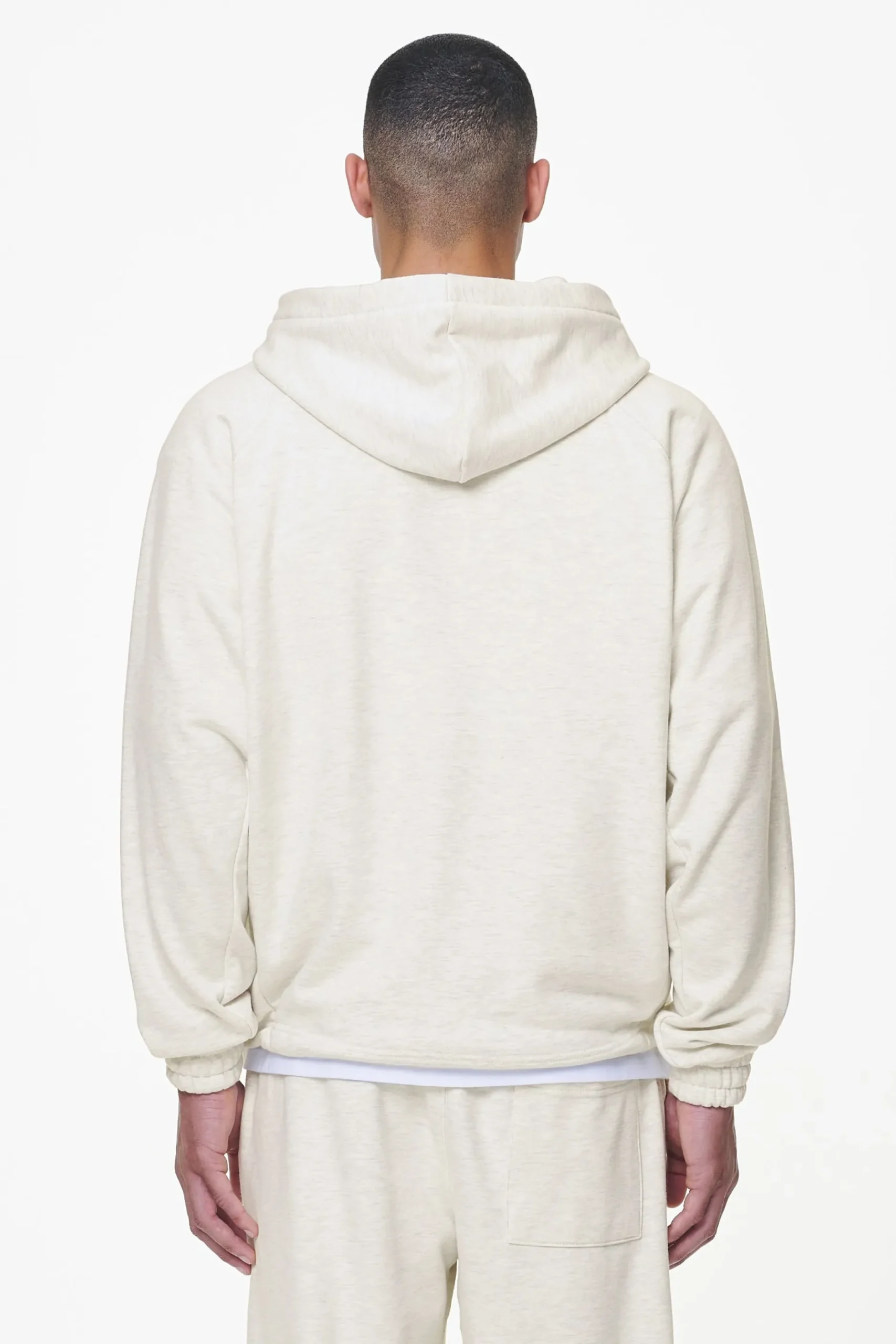 Pegador Hoodies|Zip Hoodies|Winds Terry Raglan Sweat Jacket Cream Melange