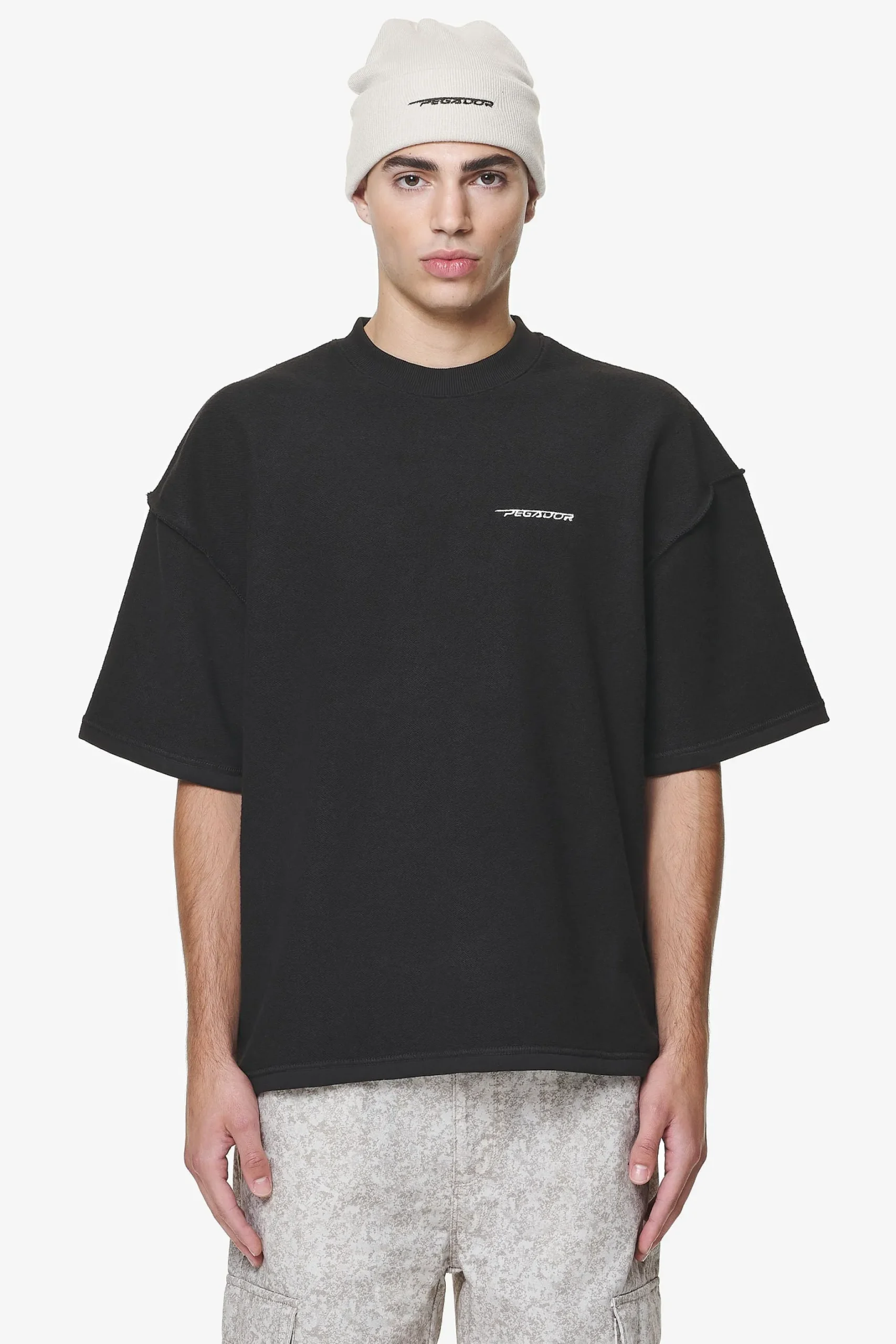Pegador Tees|Wintor Inside Out Boxy Tee Black