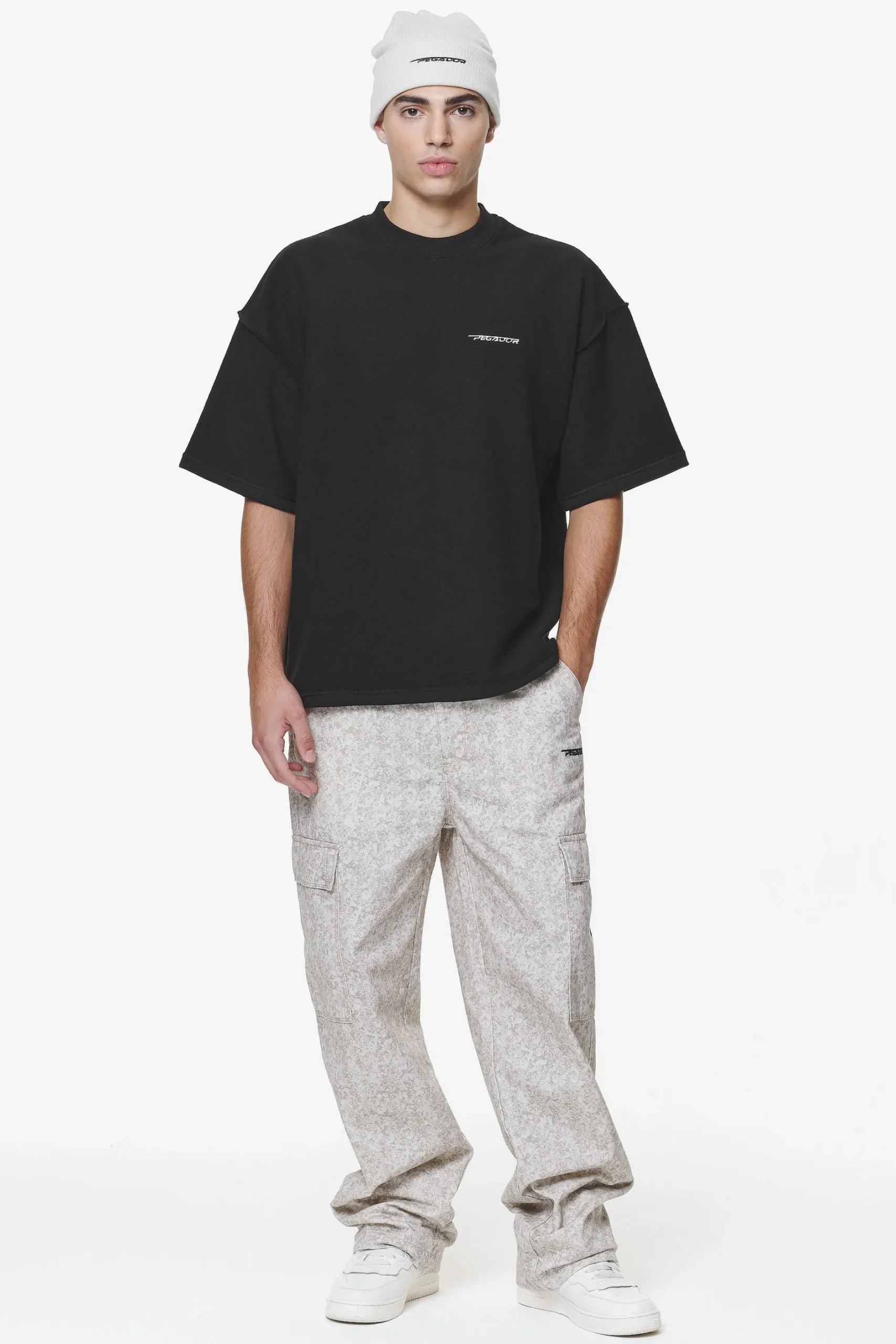 Pegador Tees|Wintor Inside Out Boxy Tee Black
