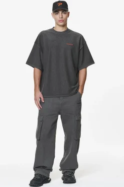 Pegador Tees|Wintor Inside Out Boxy Tee Washed Volcano Grey
