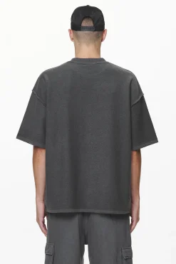 Pegador Tees|Wintor Inside Out Boxy Tee Washed Volcano Grey