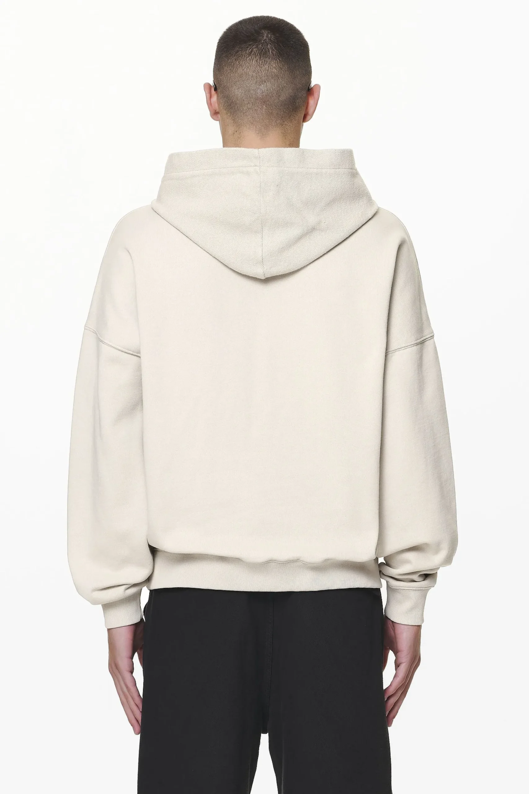 Pegador Hoodies|Wintor Inside Out Terry Boxy Hoodie Washed Dust Cream