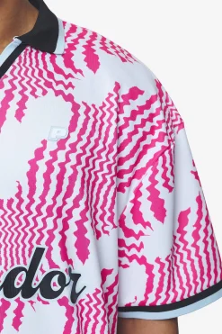 Pegador Tees|Worden Boxy Trikot White Pink