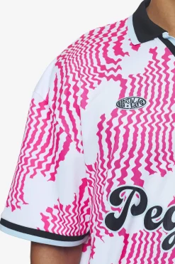 Pegador Tees|Worden Boxy Trikot White Pink
