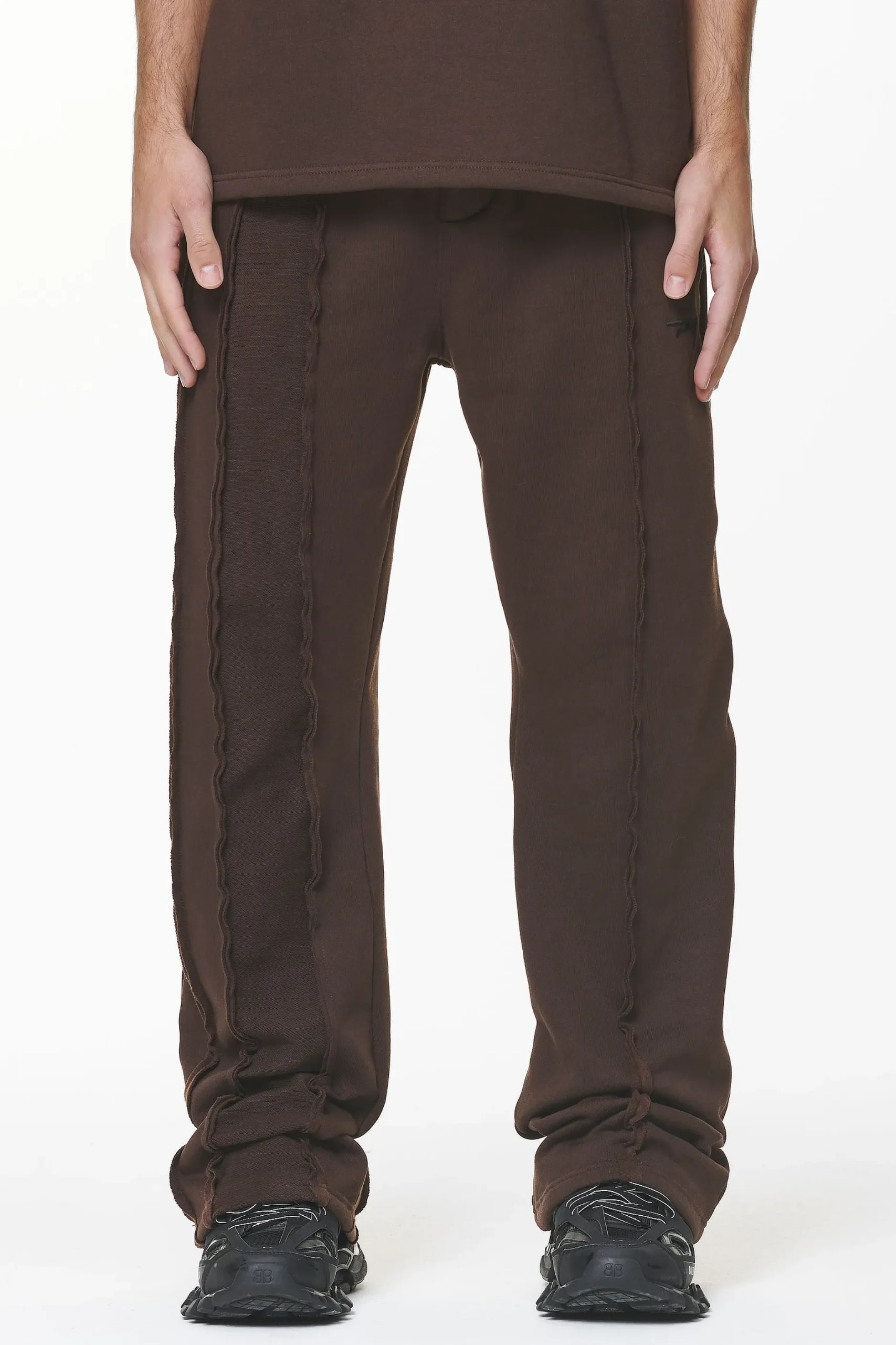 Pegador Pants & Joggers|Wyso Inside Out Terry Sweat Pants Washed Oak Brown