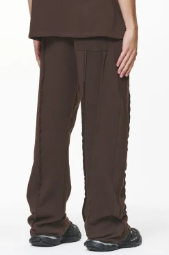 Pegador Pants & Joggers|Wyso Inside Out Terry Sweat Pants Washed Oak Brown