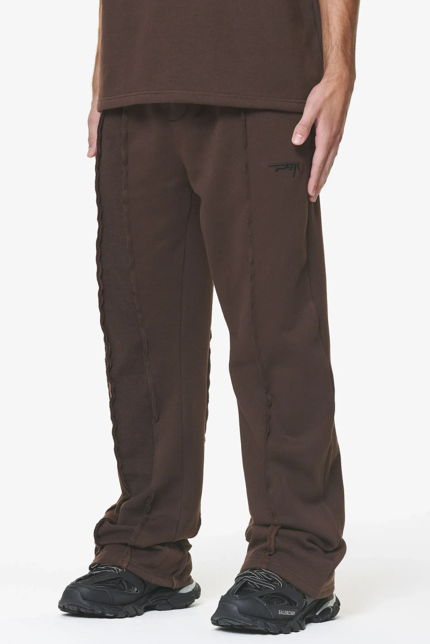 Pegador Pants & Joggers|Wyso Inside Out Terry Sweat Pants Washed Oak Brown