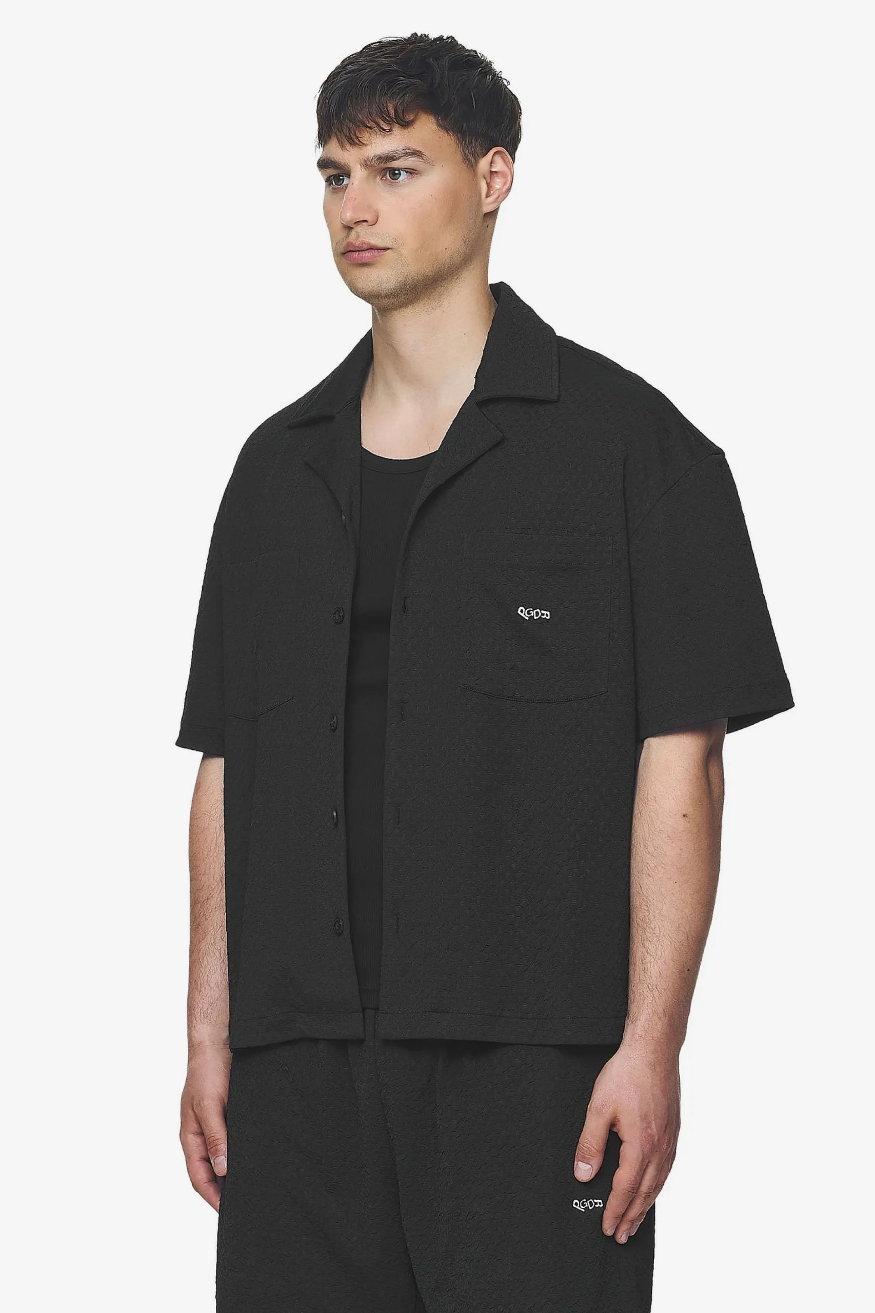 Pegador Shirts|Wyton Structured Summer Shirt Black