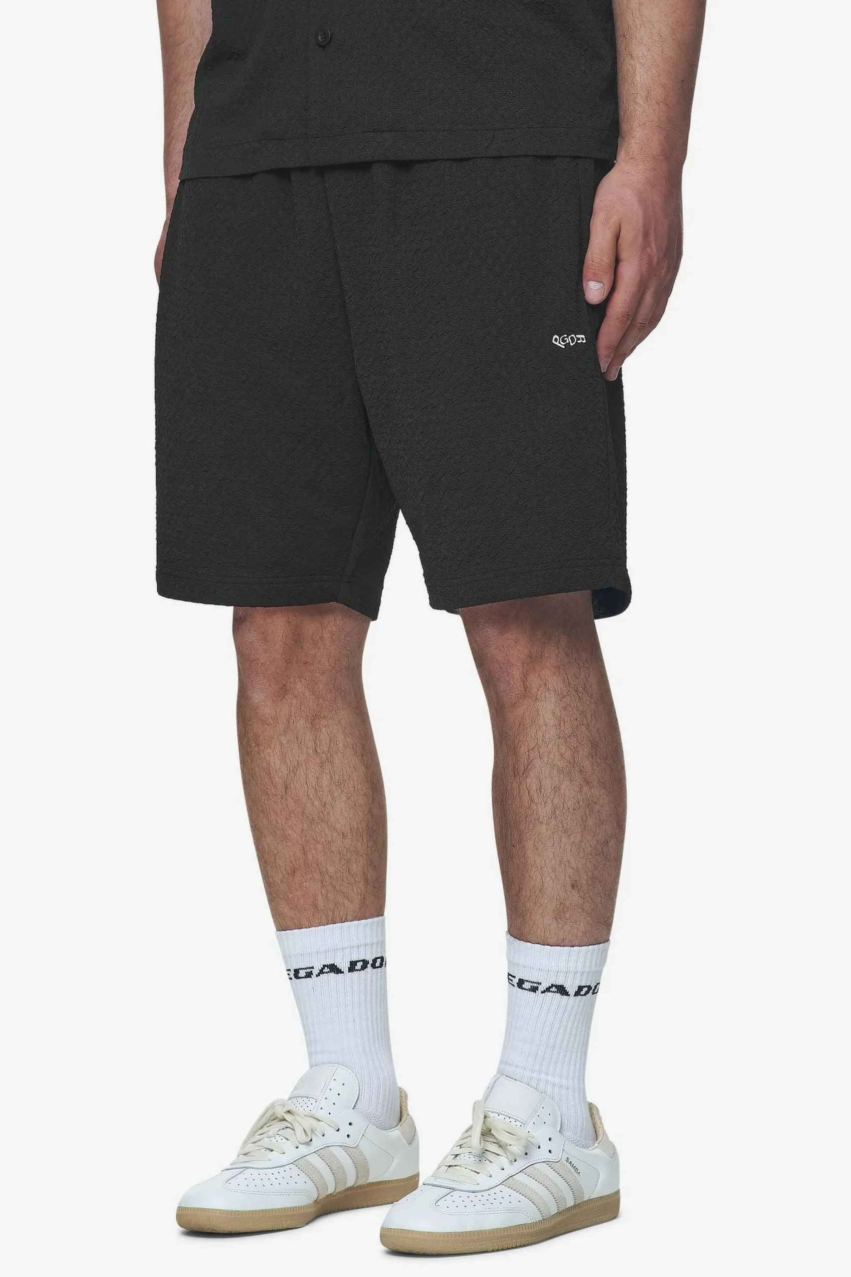 Pegador Shorts|Wyton Structured Summer Shorts Black