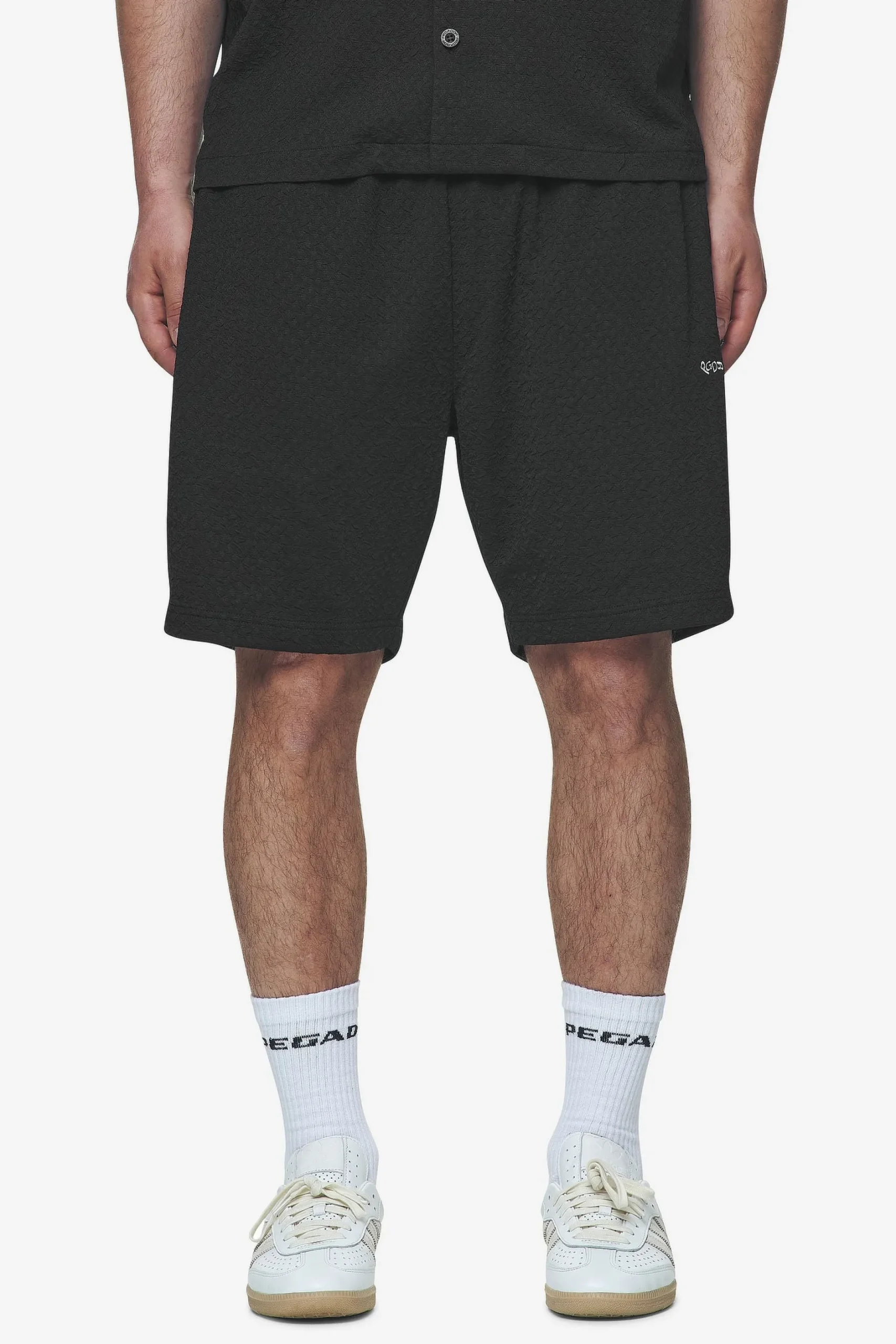 Pegador Shorts|Wyton Structured Summer Shorts Black
