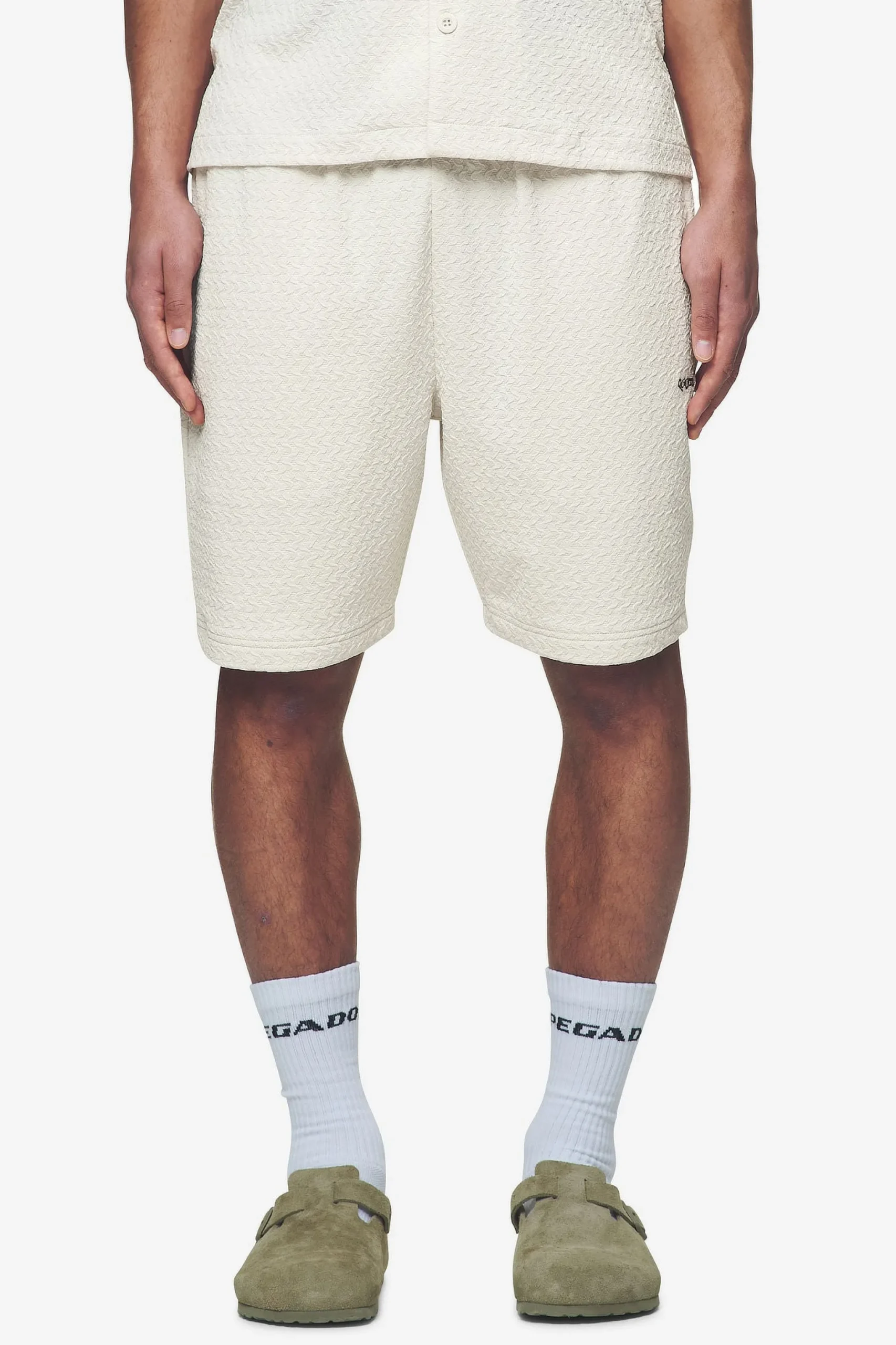 Pegador Shorts|Wyton Structured Summer Shorts Salty cream