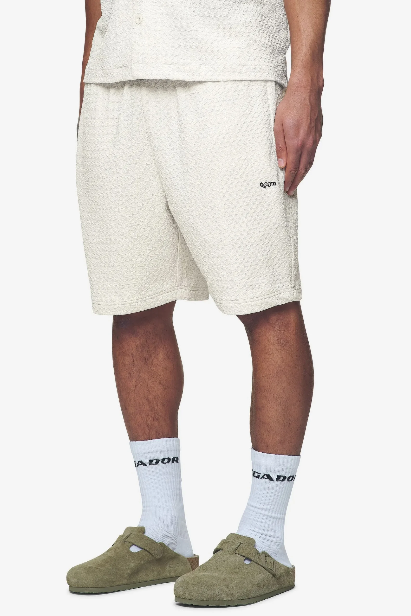Pegador Shorts|Wyton Structured Summer Shorts Salty cream