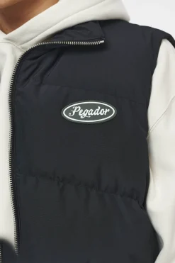 Pegador Vests|Yale Puffer Vest Black Ink