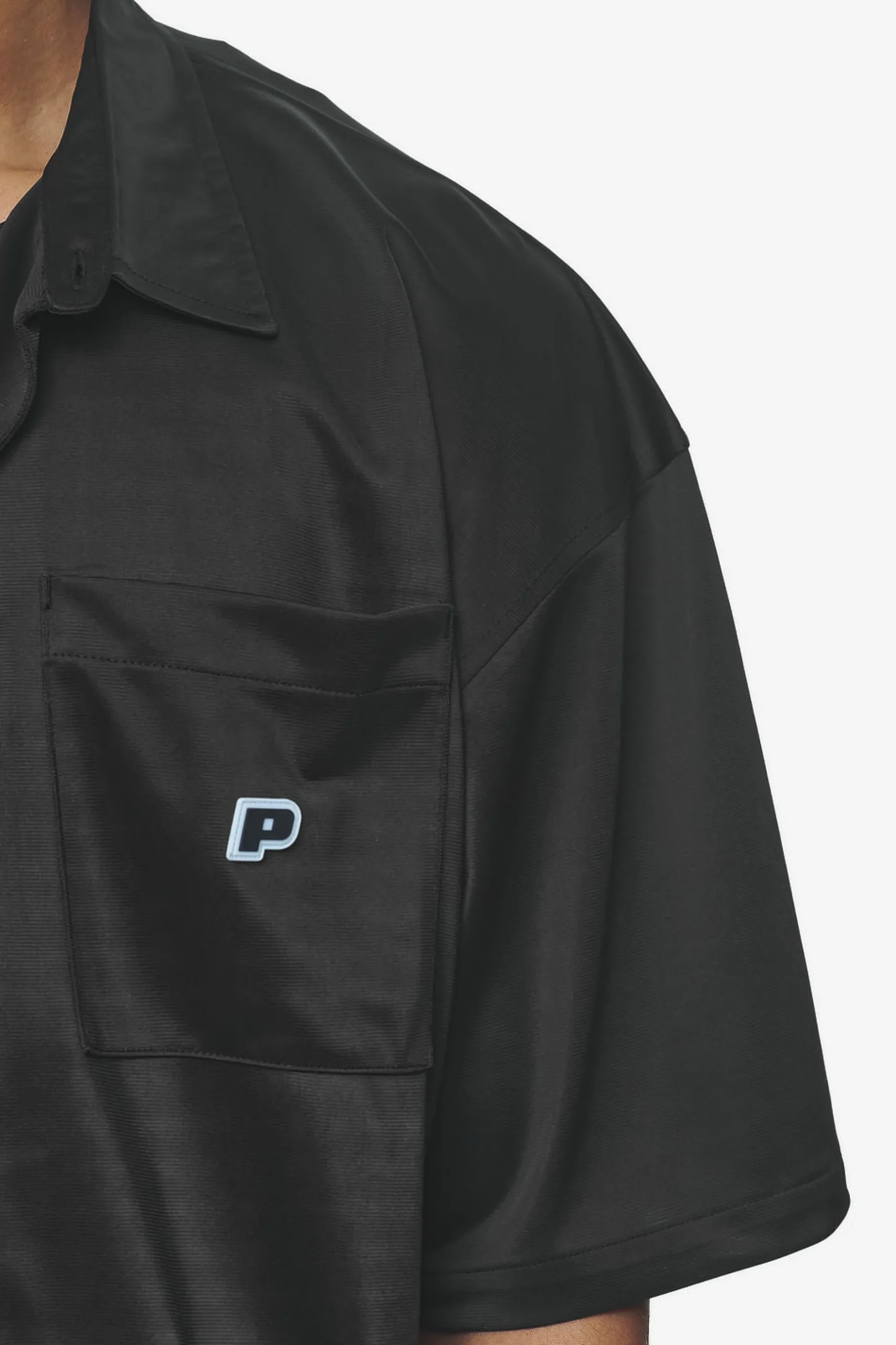 Pegador Shirts|Zeno Boxy Shirt Black Baby Blue