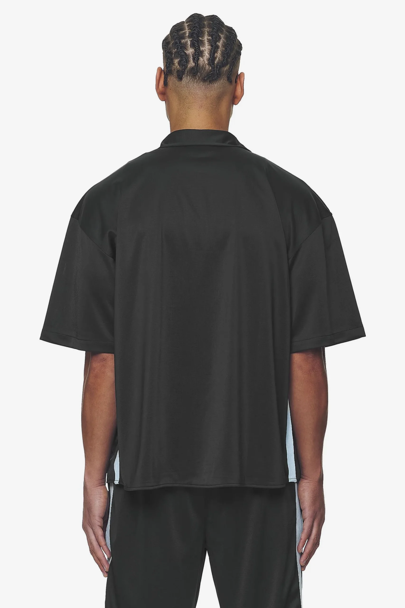 Pegador Shirts|Zeno Boxy Shirt Black Baby Blue