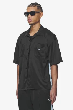 Pegador Shirts|Zeno Boxy Shirt Black Baby Blue