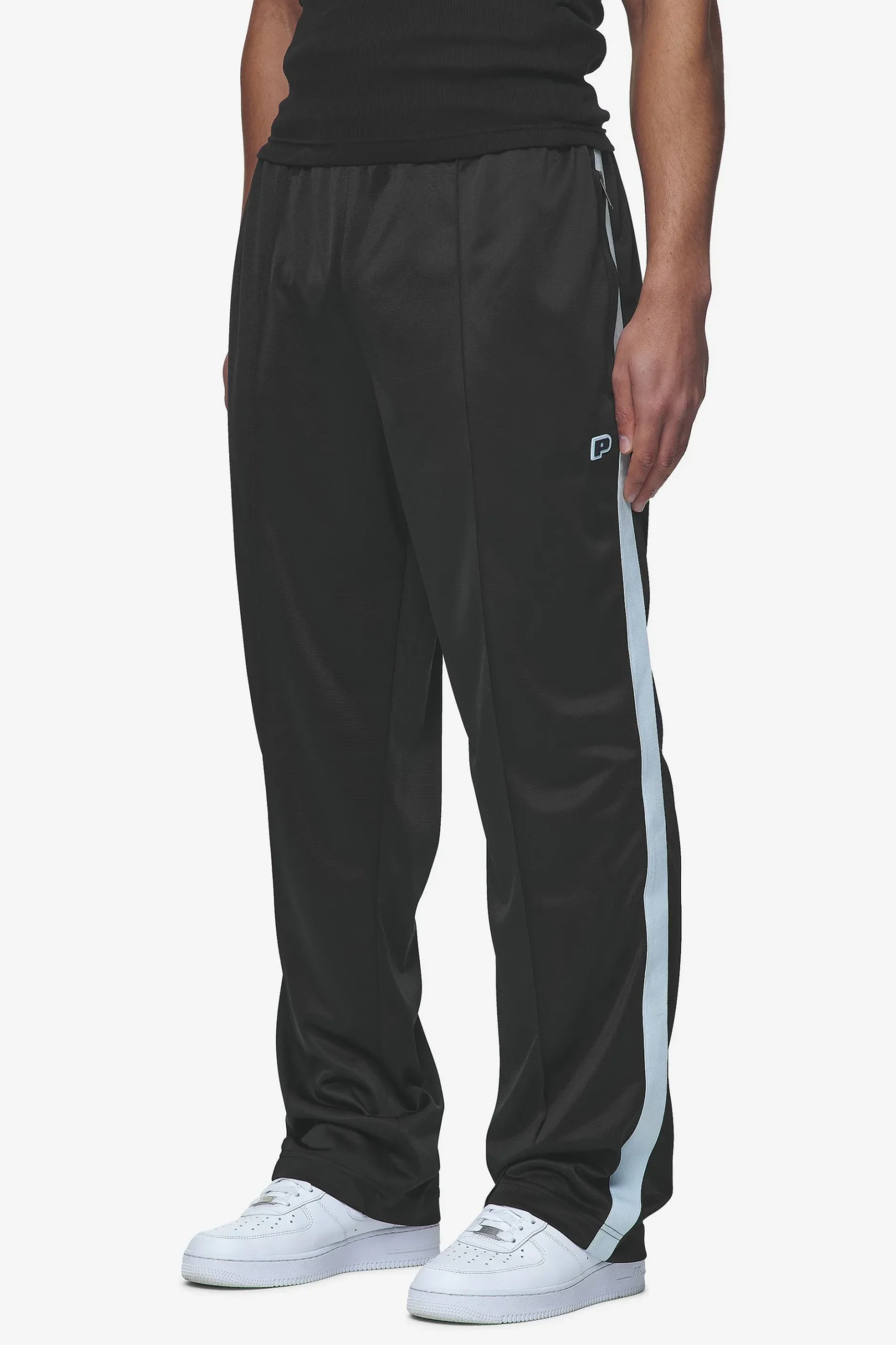 Pegador Pants & Joggers|Zeno Track Pants Black Baby Blue