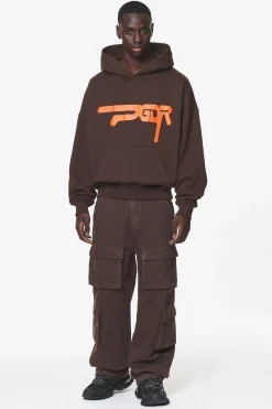 Pegador Hoodies|Zero Boxy Hoodie Washed Oak Brown