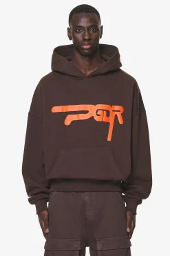 Pegador Hoodies|Zero Boxy Hoodie Washed Oak Brown