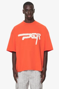 Pegador Tees|Zero Boxy Tee Washed Signal Red