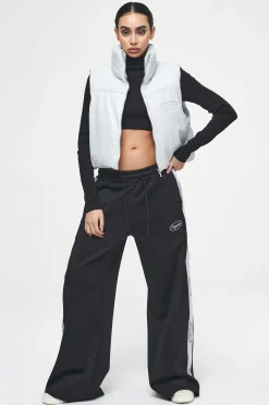 Pegador Vests|Zito Cropped Faux Leather Vest Quiet Gray