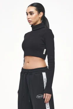 Pegador Longsleeves|Zito Rib Cropped Turtleneck Longsleeve Black