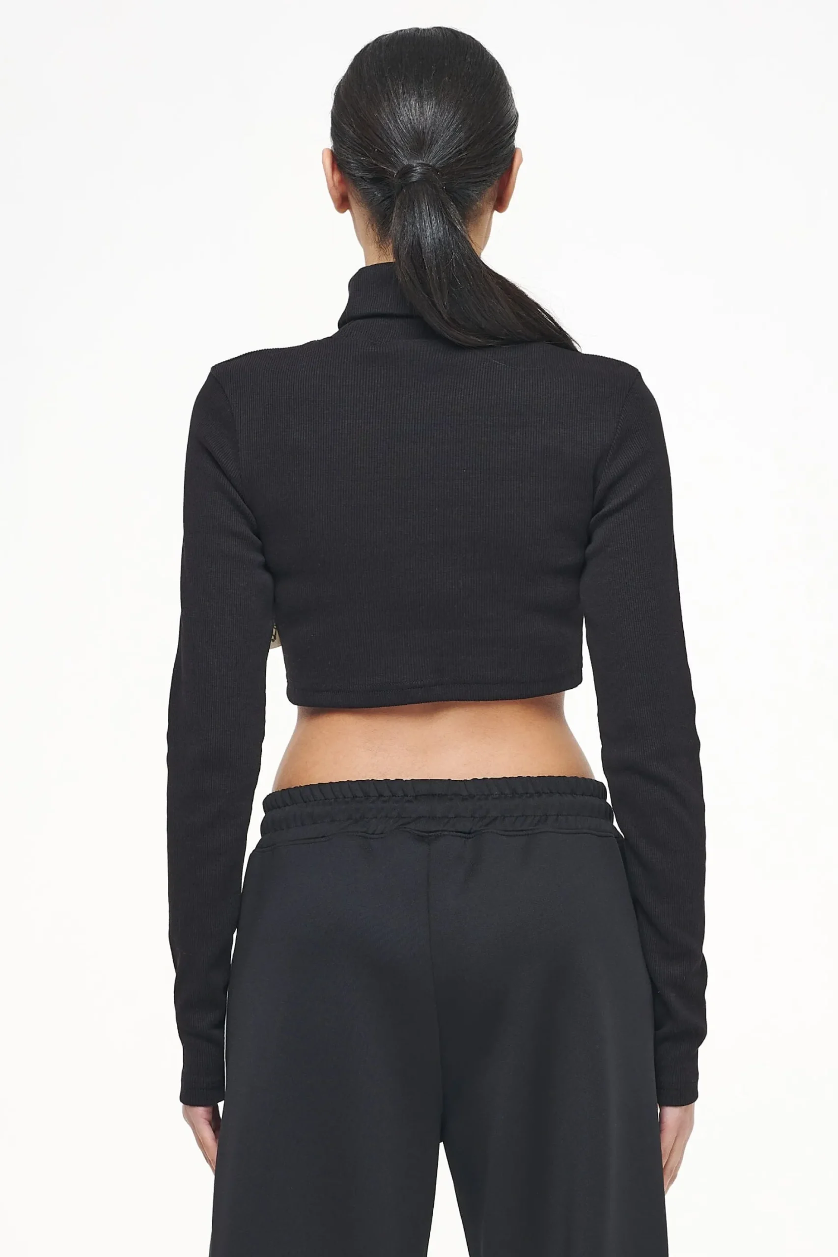 Pegador Longsleeves|Zito Rib Cropped Turtleneck Longsleeve Black
